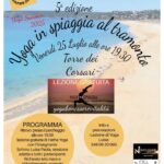 Yoga in spiaggia al tramonto-Torre dei Corsari