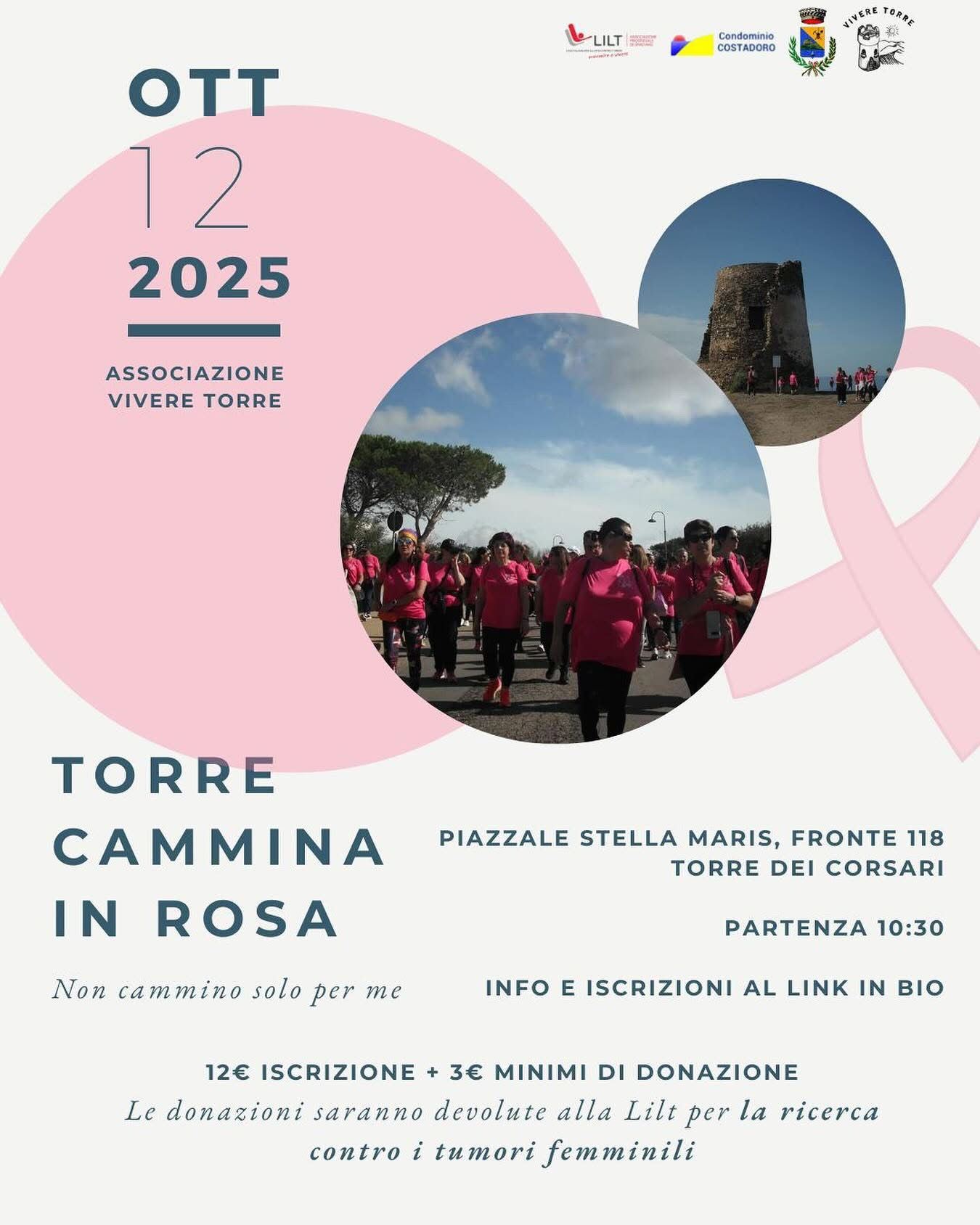 Torre Cammina in Rosa: insieme per la prevenzione e la ricerca