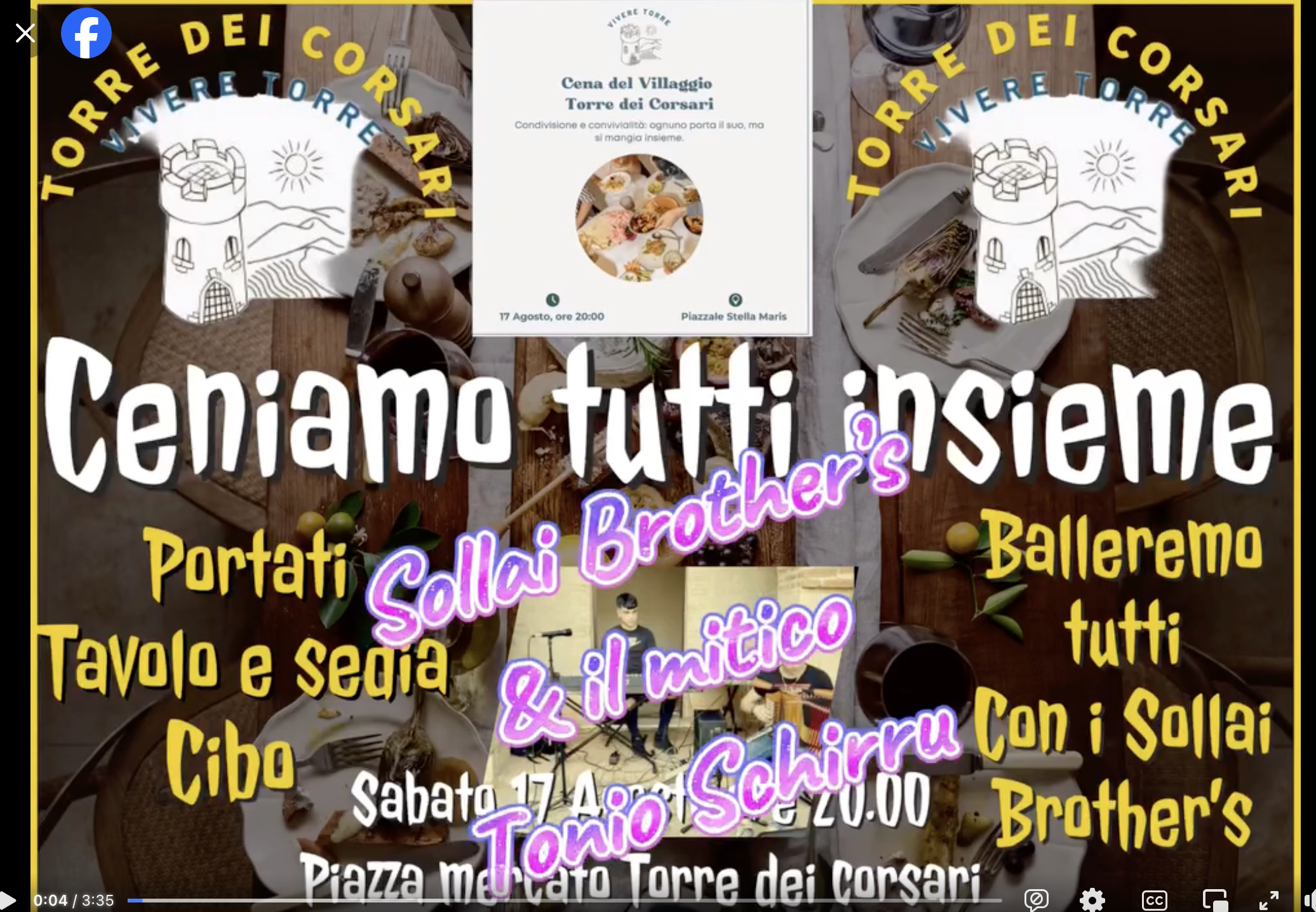Festa Riuscita a Torre dei Corsari: "Ceniamo Tutti Insieme"